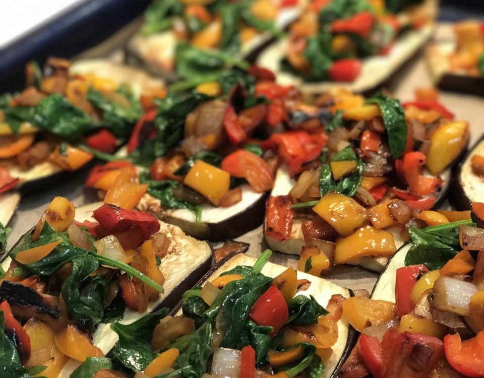 Savory Eggplant Boats