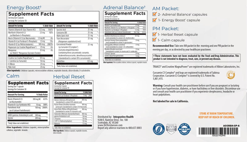 Adrenal Health Pack - Crashed On Sale NOW