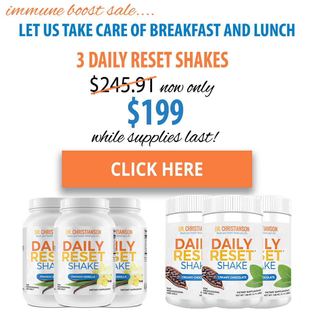 3 Daily Reset Shake Immune Boost Sale (Chcocolate out of stock)